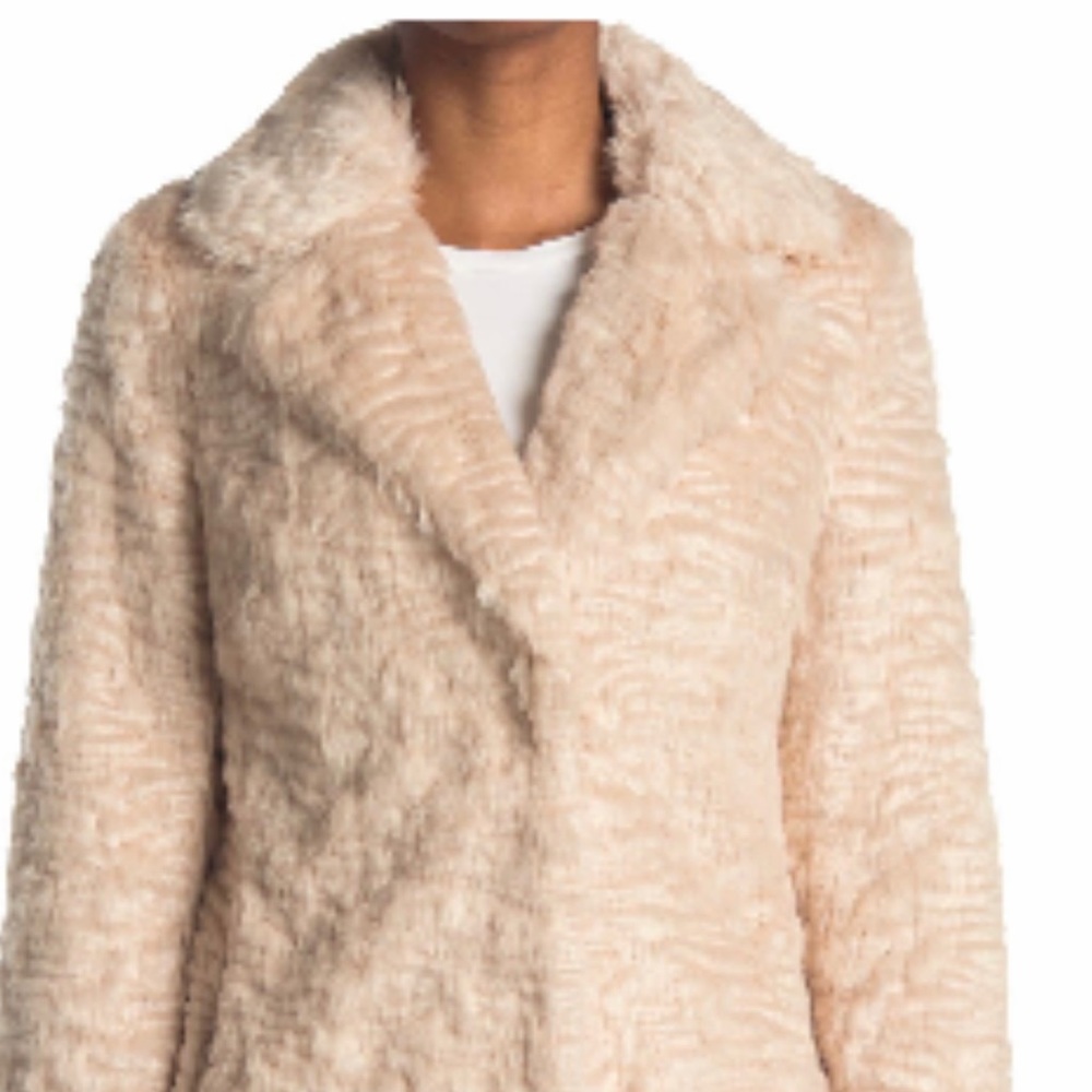 Karl Lagerfield faux fur jacket, worn once. Very cute snd warm!